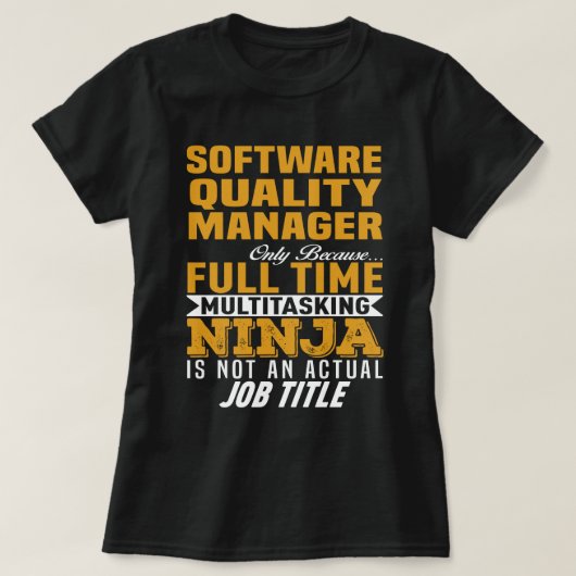 Software Quality Manager T-Shirt (Design vorne)