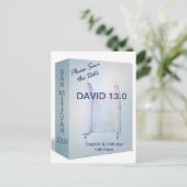 Software-Release-Bar Mitzvah Postcard Ankündigungspostkarte (Stehend Vorderseite)