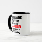 Software Tester by Day Gamer by Night Tasse (Vorderseite Links)