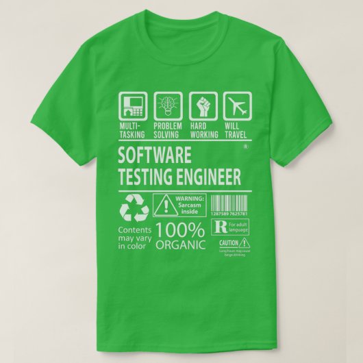 Software Testing Engineer Multitasking-Job-Geschen T-Shirt (Design vorne)