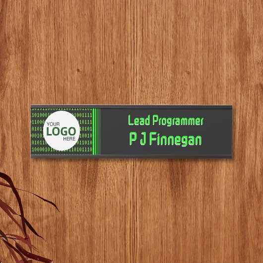 Software-Thema Binärkode-Technologie-Geschäft: eig Türschild