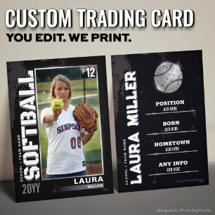 Software Trading Card Silver Baseball Player Card Telefonnummerkarte