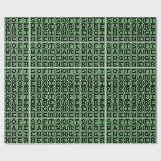 Softwareentwickler, Computerberuf Geschenkpapier (Flach)