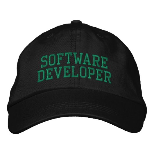 Softwareentwickler-Computerprogrammierertypografie Bestickte Baseballkappe (Vorderseite)