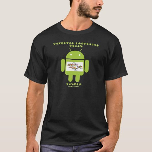 Softwareentwickler-Gen-Innere (Wanze Droid) T-Shirt (Vorderseite)