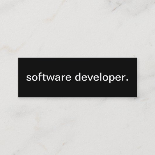 Softwareentwickler-Karte Mini Visitenkarte (Vorderseite)