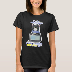 Softwareentwickler macht Computer Schwarze Katze P T-Shirt