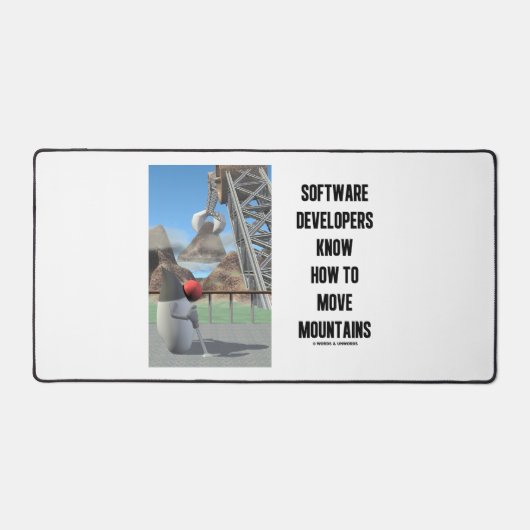 Softwareentwickler wissen, wie man Berge bewegt Schreibtischunterlage (Vorderseite)