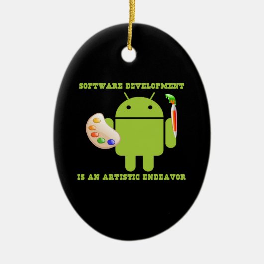 Softwareentwicklung ist eine künstlerische keramikornament (Vorne)