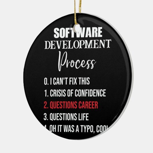 Softwareentwicklungsprozess Python Programmierer Keramik Ornament (Links)