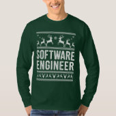 Softwareingenieur Ugly Christmas Sweater T-Shirt (Vorderseite)