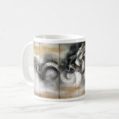 Soga Nichokuan Dragon und Tiger Kaffeetasse (Vorderseite Links)