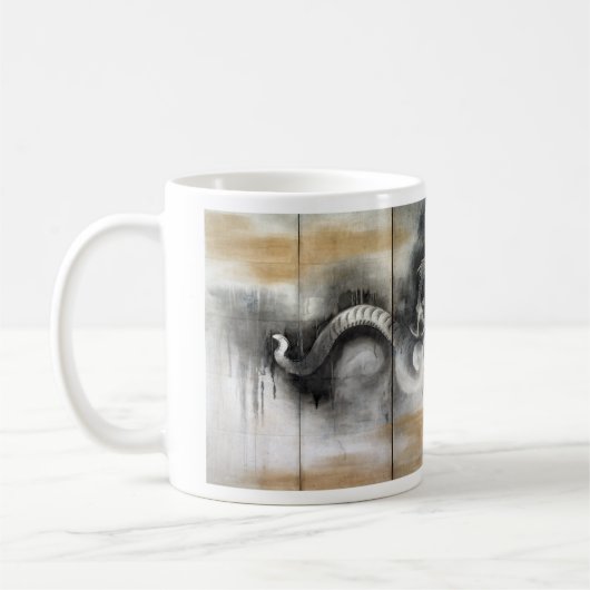 Soga Nichokuan Dragon und Tiger Kaffeetasse (Links)