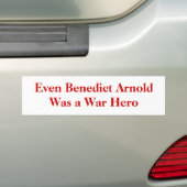 Sogar Benedict Arnold war ein Kriegs-Held Autoaufkleber (Auf Auto)