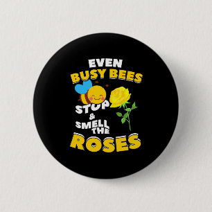 Sogar bewohnte Bienen Button