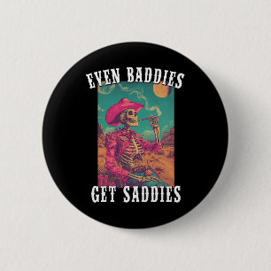 Sogar Ddies erhalten Saddies Vintag Cowboy Skeleto Button