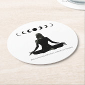 Sogar der Mond durchläuft Phasen Runder Pappuntersetzer (Angewinkelt)