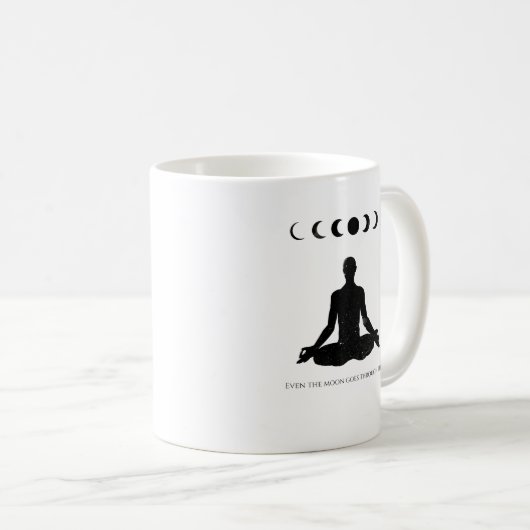 Sogar der Mond geht durch Phasen Kaffeetasse (VorderseiteRechts)