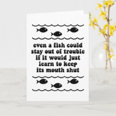 Sogar ein Fisch könnte aus dem Ärger bleibe werden Karte (Gelbe Blume)