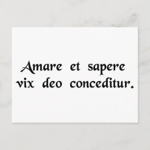 Sogar ein Gott findet es schwer, Liebe zu haben un Postkarte