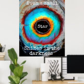 Sogar ein kleiner Star scheut im Dunkeln Poster (Heimbüro)