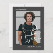 Sogar eine Pandemie mit einem Foto Gray Graduation Einladung (Vorderseite)