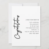 Sogar eine Pandemie-Partei mit einem Foto Graduati Einladung (Rückseite)