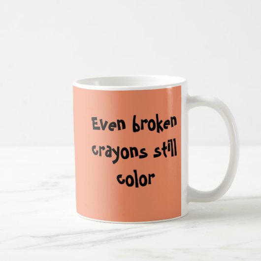 Sogar färben defekte Zeichenstifte noch orange Kaffeetasse (Rechts)
