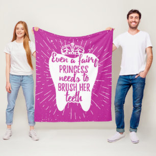 Sogar feenhafte Zähne Prinzessin-Needs To Brush Fleecedecke