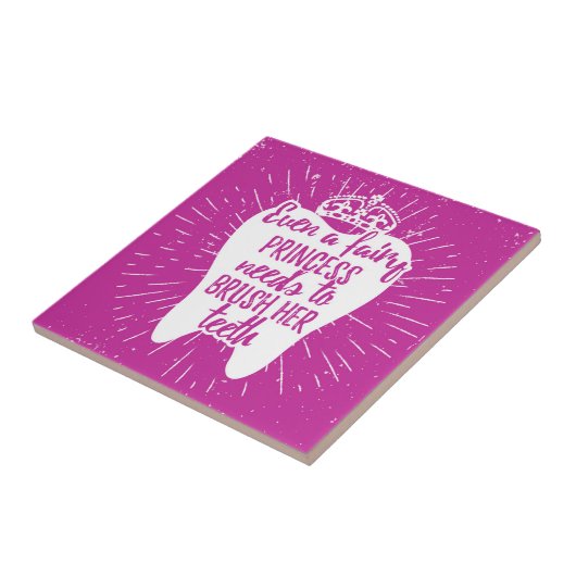 Sogar feenhafte Zähne Prinzessin-Needs To Brush Fliese (Seite)