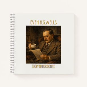 Sogar H.G. Wells machte zum Kaffeetrinken halt Not Notizblock