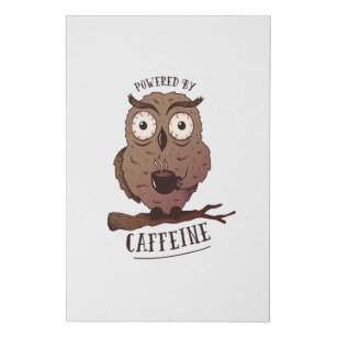 Sogar Herr Owl braucht manchmal einen Kaffee Künstlicher Leinwanddruck