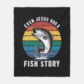 Sogar Jesus hatte den Bassfisch aus der Fischgesch Fleecedecke (Vorderseite)