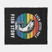 Sogar Jesus hatte den Bassfisch aus der Fischgesch Fleecedecke (Vorderseite (Horizontal))