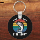 Sogar Jesus hatte den Bassfisch aus der Fischgesch Schlüsselanhänger (Vorderseite)