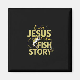 Sogar Jesus hatte eine Fischgeschichte Lustige Fis Magnet