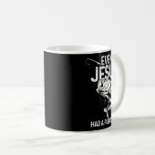 Sogar Jesus hatte eine Fischgeschichte Lustiger An Kaffeetasse (VorderseiteRechts)