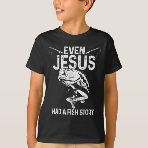 Sogar Jesus hatte eine Fischgeschichte Lustiger An T-Shirt