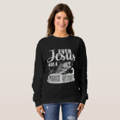 Sogar Jesus hatte eine Fischgeschichte Sweatshirt (Vorne ganz)