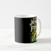 Sogar Jesus hatte einen Fisch Humor Kaffeetasse (VorderseiteRechts)