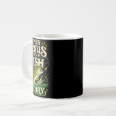 Sogar Jesus hatte einen Fisch Humor Kaffeetasse (Vorderseite Links)