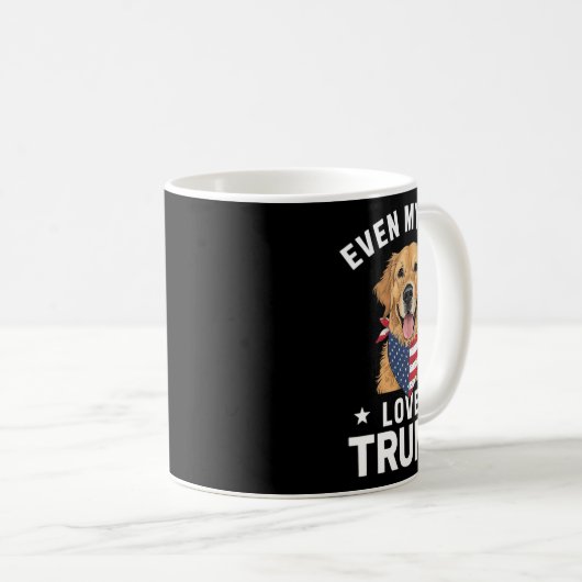 Sogar mein Hund Lieben Trump US Flag Bandana Kaffeetasse (VorderseiteRechts)