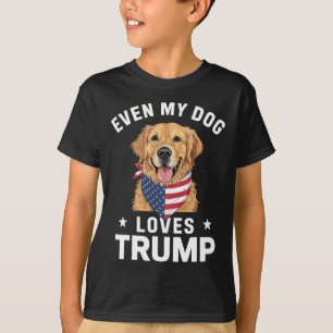 Sogar mein Hund Lieben Trump US Flag Bandana T-Shirt