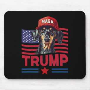 Sogar mein Hund liebt Trump Lustiger Dachshund Meg Mousepad