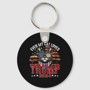 Sogar meine Cat-Lieben Trump 2024 US-amerikanische Schlüsselanhänger