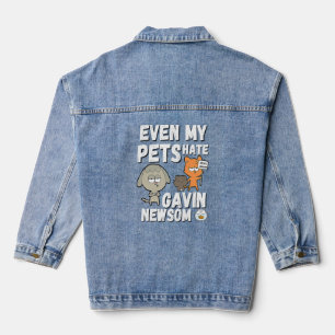 Sogar meine Haustiere hassen Gavin Newsom, erinner Jeansjacke