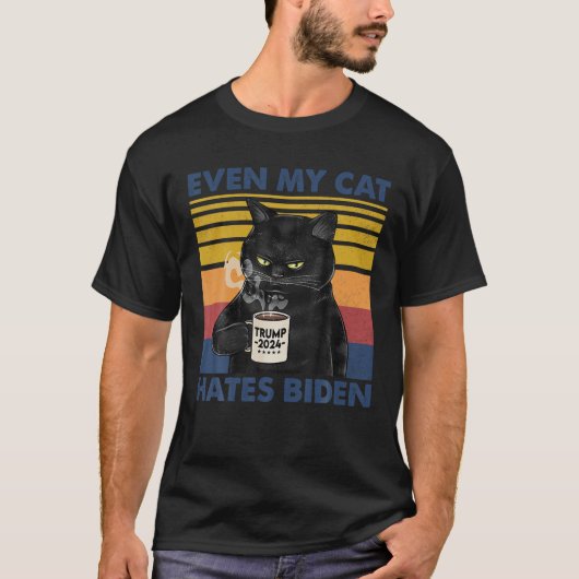 Sogar meine Katze hasst Biden T-Shirt Konservative (Vorderseite)