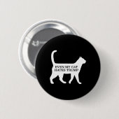 Sogar meine Katze hasst Trump Button (Vorne & Hinten)