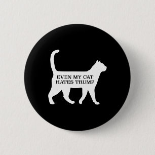 Sogar meine Katze hasst Trump Männer Frauen Button
