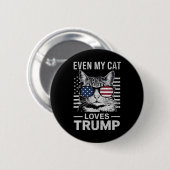 Sogar meine KatzenLieben Trump verschlingt die US- Button (Vorne & Hinten)